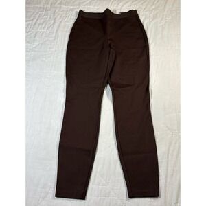 Express Columnist Chocolate Brown Pull-On Skinny Ankle Pants Women's Size Medium
